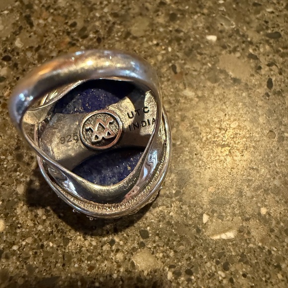 American West Deep Blue Silver Ring - Picture 3 of 6